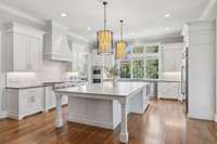 Plenty of space to gather together and entertain in the kitchen.