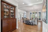 The living area provides and open concept throughout.