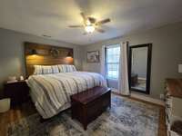Room for your King Size Furniture in this oversize Bedroom.