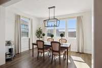 Sun-drenched dining room