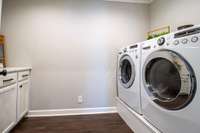 Generously sized laundry room