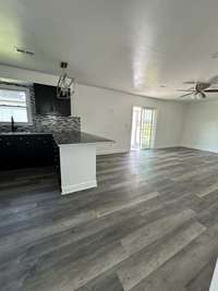 Kitchen Open to Den