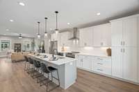 Unit 207 features dark cabinets!