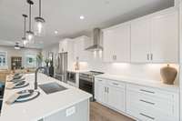 Unit 207 features dark cabinets!