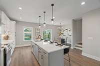 Unit 207 features dark cabinets!