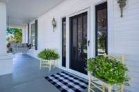 Quintessential farmhouse front porch