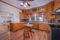 Open to oversized dining room