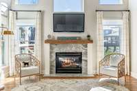 And a cozy fireplace