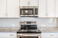 White cabinets w/ tile backsplash...