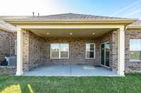 Spacious covered patio....