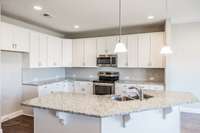 Kitchen island impromptu meals or food prep area.....
