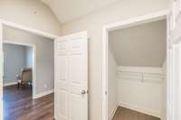 Closet storage in the laundry room...