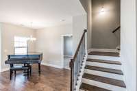 Stairs go to bonus room with full bath....