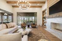 Marvin windows and sliding doors throughout the home create a seamless transition from the interior of this home to the serene pastures.