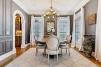 Beautifully crafted trim work throughout.