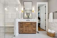 Newly remodelled primary bathroom with TOTO Washlet Toilet