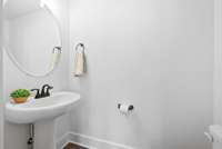 Half bathroom downstairs