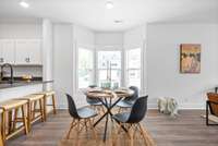 Dining room is adjacent to the kitchen