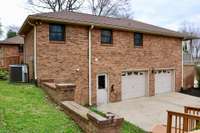 2 car garage with a side entrance