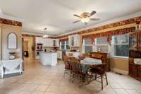 Spacious kitchen with eat in area