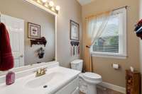 1/2 bath off kitchen