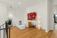 Upstairs, two flex areas provide optimal living space.