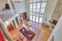 Looking down from the 2nd floor