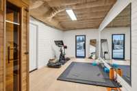 Gym and sauna are also in the basesment