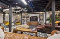 Large basement with TV lounge, beds to ride out a storm or epic sleepover for the kiddos, and plenty of extra space for your musical equipment.