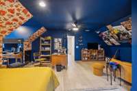 One of two upstairs bedrooms
