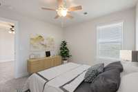 Virtually Staged Secondary Bedroom