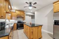 A nice size island for a in-law suite with storage!
