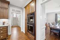 Be sure to check out the warming drawer under the double ovens.