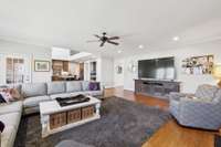 It's open to the kitchen and has access to the screen in deck, which is amazing!