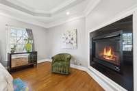 Add a little mood on a chilly evening with this fireplace!