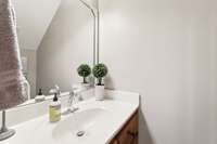 Half bath off of bonus room.