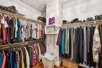 One of the closets in the primary suite.