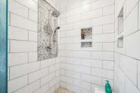 Nice, Beautiful, Bright, Tiled Shower!