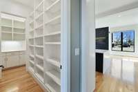 Huge walk in pantry off kitchen