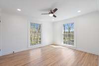 Guest room #2 is located on the first floor with its own full bathroom