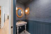 1/2 bath located on the first floor