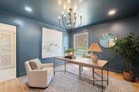 Guest bedroom or office located on the 1st floor with a full bath and walk-in shower.