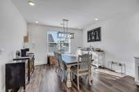 Dining area located next to the kitchen.