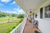 While standing on the front porch, you get a view of the surrounding hills that offer a visual feast for the eyes, that varies from season to season.
