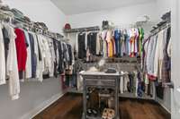 Large primary walk-in closet