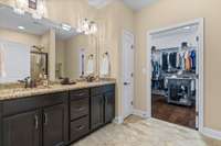 Primary bath with double sinks