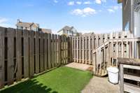 Privacy enclosed patio.