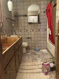 seller started to remodel bathroom but didn't finish
