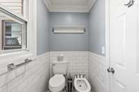 Primary bath, double vanities, closet space, updated tub, shower & more...