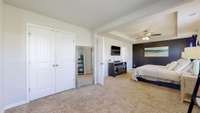 Extra large primary suite with plenty of space for additional uses.